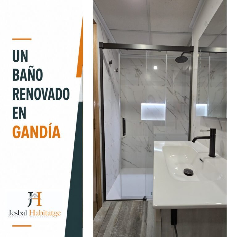 reforma de baño en gandia nueva realizada por Jesbal Habitatge Reformas en Gandía